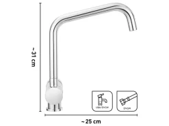 Best baliv Küchenarmatur KI-1370 Chrom für Vorfenstermontage