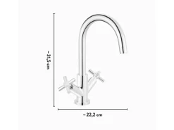 baliv Küchenarmatur KI-5130 Chrom< Zweigriffarmatur