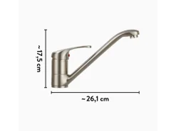 baliv Küchenarmatur KI-5093 Edelstahl-Optik< Einhebelmischer