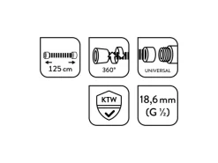 baliv Zubehör Für Küchenarmatur|Ersatzteile Küchenarmatur<Metall Brauseschlauch BSL-125.10 für Handbrausen 125 cm Verchromt