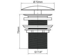 baliv Zubehör Für Küchenarmatur<Schaft Ventil SV-3470 Gun Metal