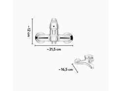 baliv Wannenarmatur WA-5090 Chrom< Einhebelmischer