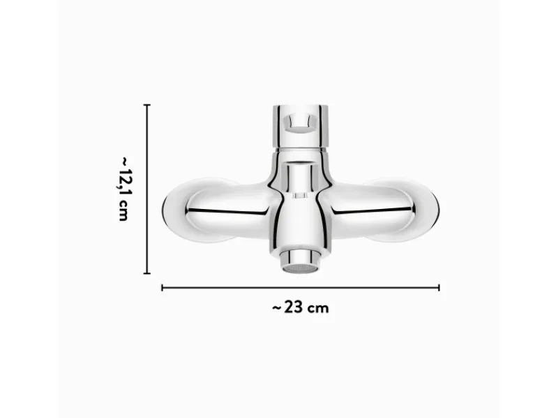 baliv Wandauslaufventil|Einhebelmischer<Wannenarmatur WA-5120 Chrom