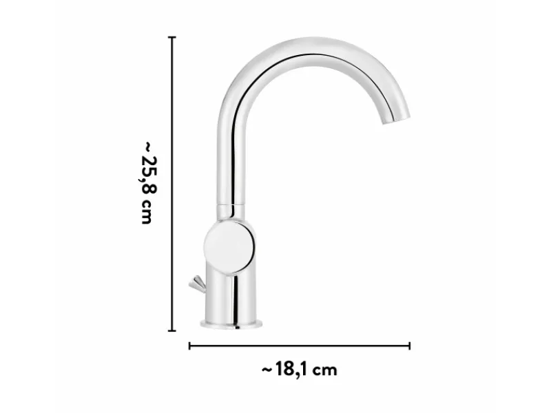 baliv Waschtischarmatur WT-5151 Chrom< Einhebelmischer