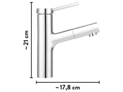 baliv Waschtischarmatur WT-680 mit Handbrause Einhebel Verchromt< Einhebelmischer