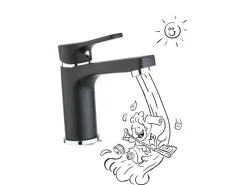 New baliv Waschtischarmatur WT-5760 Schwarz Matt