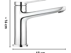 baliv Waschtischarmatur WT-120 Chrom< Einhebelmischer