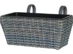 Balkonkasten Polyrattan 40 cm x 28 cm x 22 cm< Töpfe