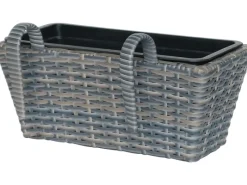 Balkonkasten Polyrattan 40 cm x 28 cm x 22 cm< Töpfe