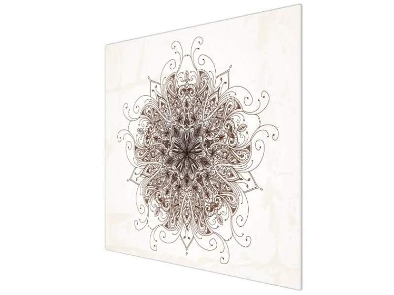 Outlet Banjado Herdabdeckplatte Glas 1 Teilig 60x52CM Schneidebrett Herdabdeckung Mit Motiv Mehendi