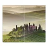 Banjado Schneidebretter|Herdabdeckungen<Herdabdeckplatte Glas 2 Teilig Je 30x52CM Schneidebrett Herdabdeckung Mit Motiv Toscana