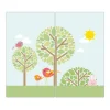 Sale Banjado Herdabdeckplatte Glas 2 Teilig Je 30x52CM Schneidebrett Herdabdeckung Mit Motiv Drei Bäume