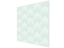 Banjado Schneidebretter|Kochfelder<Herdabdeckplatte Glas 1 Teilig 60x52CM Schneidebrett Herdabdeckung Mit Motiv Strahlen Mint