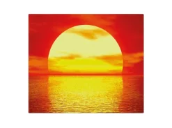 Banjado Herdabdeckplatte Glas 1 Teilig 60x52CM Schneidebrett Herdabdeckung Mit Motiv Sonnenuntergang< Schneidebretter|Herdabdeckungen
