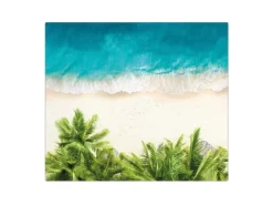 Banjado Herdabdeckplatte Glas 1 Teilig 60x52CM Schneidebrett Herdabdeckung Mit Motiv Strandtag< Herdabdeckungen|Kochfelder