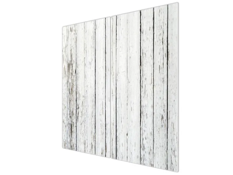 Banjado Herdabdeckplatte Glas 2 Teilig Je 30x52CM Schneidebrett Herdabdeckung Mit Motiv Weißer Bretterzaun< Schneidebretter|Herde