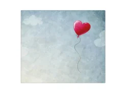Banjado Herdabdeckplatte Glas 1 Teilig 60x52CM Schneidebrett Herdabdeckung Mit Motiv Herzballon< Schneidebretter|Herde