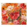 Banjado Herdabdeckplatte Glas 2 Teilig Je 30x52CM Schneidebrett Herdabdeckung Mit Motiv Fallende Blumen< Kochfelder|Herdabdeckungen