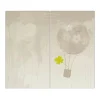 Banjado Kochfelder|Küchenrückwände<Herdabdeckplatte Glas 2 Teilig Je 30x52CM Schneidebrett Herdabdeckung Mit Motiv Flüchtiges Glück