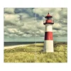 Banjado Schneidebretter|Herde<Herdabdeckplatte Glas 2 Teilig Je 30x52CM Schneidebrett Herdabdeckung Mit Motiv Leuchtturm Sylt