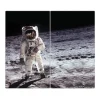 Outlet Banjado Herdabdeckplatte Glas 2 Teilig Je 30x52CM Schneidebrett Herdabdeckung Mit Motiv Astronaut