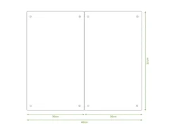 Outlet Banjado Herdabdeckplatte Glas 2 Teilig Je 30x52CM Schneidebrett Herdabdeckung Mit Motiv Astronaut