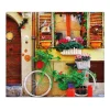 Outlet Banjado Herdabdeckplatte Glas 1 Teilig 60x52CM Schneidebrett Herdabdeckung Mit Motiv Grünes Fahrrad