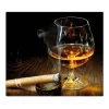 Banjado Herdabdeckplatte Glas 1 Teilig 60x52CM Schneidebrett Herdabdeckung Mit Motiv Whiskey & Cigar< Schneidebretter|Herdabdeckungen