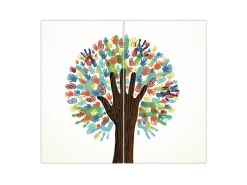 Sale Banjado Herdabdeckplatte Glas 2 Teilig Je 30x52CM Schneidebrett Herdabdeckung Mit Motiv We Are The World