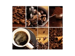 Banjado Herde|Kochfelder<Herdabdeckplatte Glas 2 Teilig Je 30x52CM Schneidebrett Herdabdeckung Mit Motiv Kaffee&Schokolade