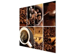 Banjado Herde|Kochfelder<Herdabdeckplatte Glas 2 Teilig Je 30x52CM Schneidebrett Herdabdeckung Mit Motiv Kaffee&Schokolade
