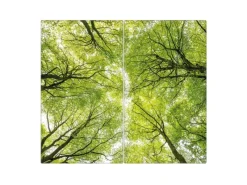 Banjado Herdabdeckplatte Glas 2 Teilig Je 30x52CM Schneidebrett Herdabdeckung Mit Motiv Zwischen Bäumen< Herdabdeckungen|Küchenrückwände