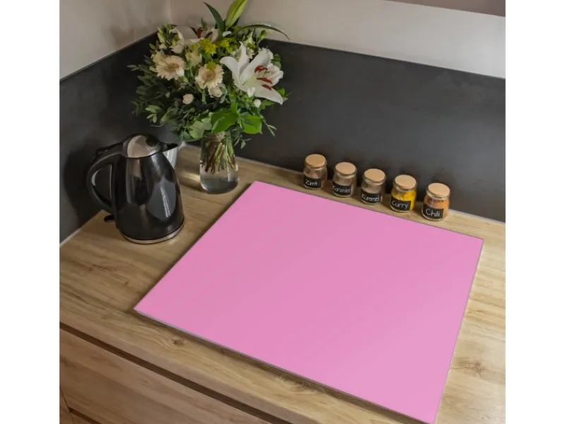 Banjado Herdabdeckplatte Glas 1 Teilig 60x52CM Schneidebrett Herdabdeckung Mit Motiv Rose< Schneidebretter|Herde