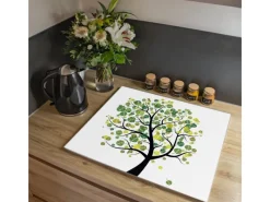 Banjado Herdabdeckplatte Glas 1 Teilig 60x52CM Schneidebrett Herdabdeckung Mit Motiv Laubzauberbaum< Schneidebretter|Herdabdeckungen