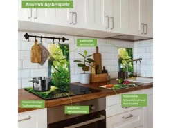 Outlet Banjado Herdabdeckplatte Glas 2 Teilig Je 30x52CM Schneidebrett Herdabdeckung Mit Motiv Baumkrone