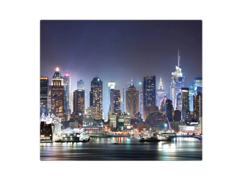 Online Banjado Herdabdeckplatte Glas 1 Teilig 60x52CM Schneidebrett Herdabdeckung Mit Motiv New York