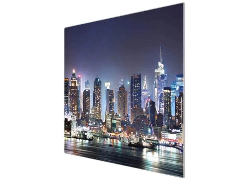 Online Banjado Herdabdeckplatte Glas 1 Teilig 60x52CM Schneidebrett Herdabdeckung Mit Motiv New York