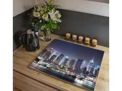 Online Banjado Herdabdeckplatte Glas 1 Teilig 60x52CM Schneidebrett Herdabdeckung Mit Motiv New York