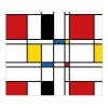 Banjado Herdabdeckplatte Glas 1 Teilig 60x52CM Schneidebrett Herdabdeckung Mit Motiv Rot Gelb Blau< Herde|Kochfelder