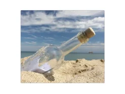 Banjado Herde|Kochfelder<Herdabdeckplatte Glas 1 Teilig 60x52CM Schneidebrett Herdabdeckung Mit Motiv Flaschenpost