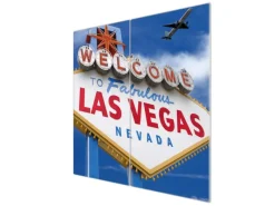 Banjado Herdabdeckplatte Glas 2 Teilig Je 30x52CM Schneidebrett Herdabdeckung Mit Motiv Las Vegas< Kochfelder