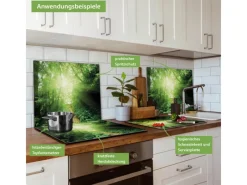 Banjado Herdabdeckungen|Herde<Herdabdeckplatte Glas 1 Teilig 60x52CM Schneidebrett Herdabdeckung Mit Motiv Dschungel Malaysia