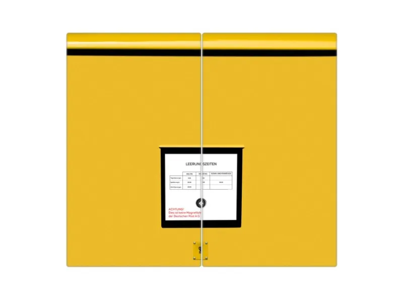Banjado Herde|Kochfelder<Herdabdeckplatte Glas 2 Teilig Je 30x52CM Schneidebrett Herdabdeckung Mit Motiv Briefkasten Gelb