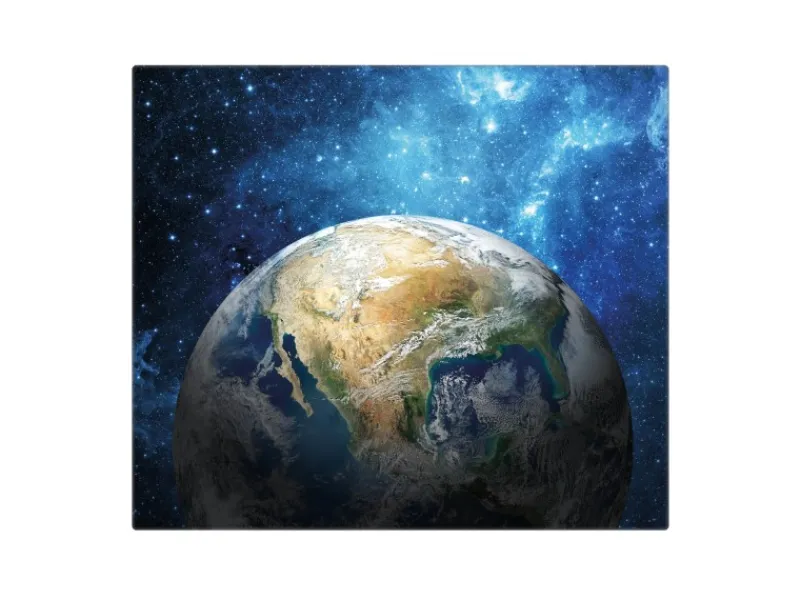 Banjado Herdabdeckplatte Glas 1 Teilig 60x52CM Schneidebrett Herdabdeckung Mit Motiv Erdkugel< Herde|Herdabdeckungen