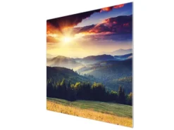 Banjado Schneidebretter|Herdabdeckungen<Herdabdeckplatte Glas 1 Teilig 60x52CM Schneidebrett Herdabdeckung Mit Motiv Karpaten Sonnenuntergang