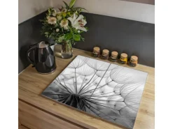 Banjado Herdabdeckplatte Glas 2 Teilig Je 30x52CM Schneidebrett Herdabdeckung Mit Motiv Ready For Takeoff< Schneidebretter|Herde