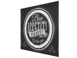 Banjado Herdabdeckungen|Herde<Herdabdeckplatte Glas 1 Teilig 60x52CM Schneidebrett Herdabdeckung Mit Motiv Bon Appetit