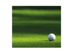 Banjado Schneidebretter|Herdabdeckungen<Herdabdeckplatte Glas 1 Teilig 60x52CM Schneidebrett Herdabdeckung Mit Motiv Einsamer Golfball