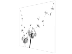Outlet Banjado Herdabdeckplatte Glas 1 Teilig 60x52CM Schneidebrett Herdabdeckung Mit Motiv Pusteblume 2