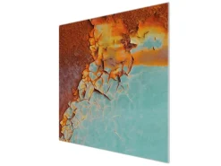 Banjado Herdabdeckplatte Glas 1 Teilig 60x52CM Schneidebrett Herdabdeckung Mit Motiv Rost Und Blau< Schneidebretter|Herde